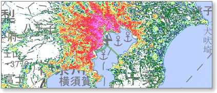 人口増加率・人口密度マップ